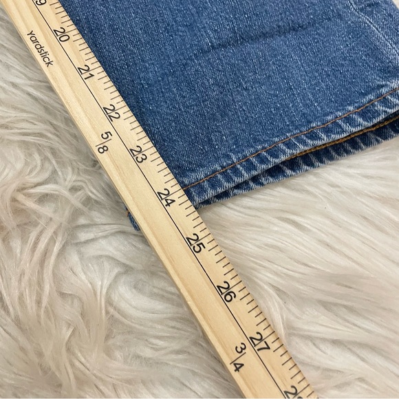 AG Adriano Jeans Ex-Boyfriend Crop Jeans Mid Rise Size 28 Light Wash Distressed - Picture 12 of 16